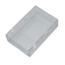 Clear Plastic Cigarette Case with Automatic Pull-Down Opening, 93x62x28mm