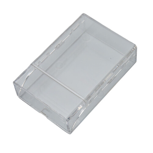 Clear Plastic Cigarette Case with Automatic Pull-Down Opening, 93x62x28mm