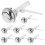 9St ABS Toiletknoppen Flush Knop Voor Badkamer 10