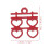 60St Dubbele Hanger Bruiloft Charms Legering DIY Decoratie 5