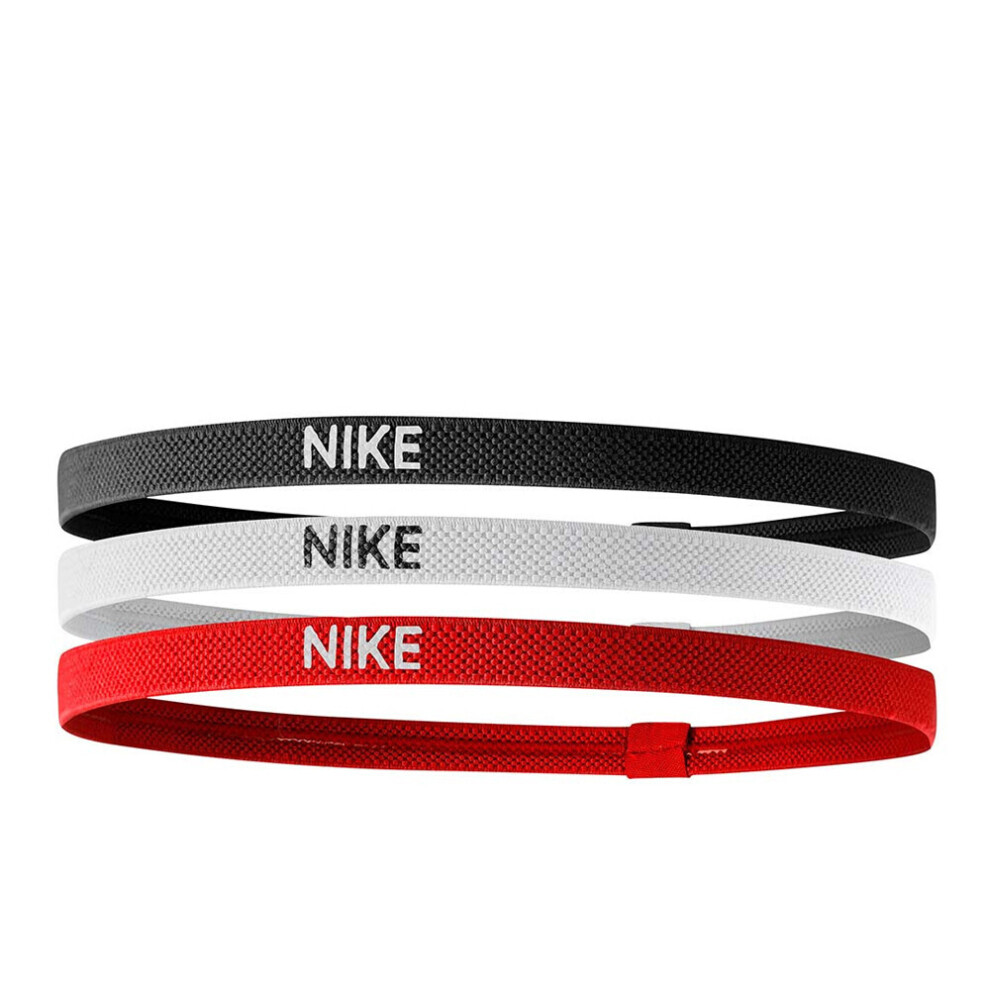 Nike (One Size, Black/Red/White) Mixed Width Headband (Pack Of 3)