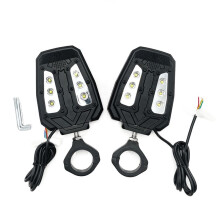 Motorcycle ATV UTV Adjustable Rearview Mirror Lights 1.75 Inch for Can AM Maverick X3 RZR S 800 900 1000 Arctic