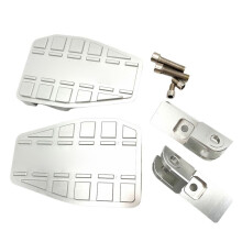 Motorcycle Cruise Enlarged Pedal Anti Slip Foot Pedal Special for Rebel 1100 CMX 1100 2021- Large & Wide Silver