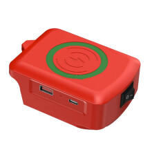Adaptateur de Charge Sans Fil pour Batterie au Lithium 18 V 20 V, Chargeur USB de Type C pour Téléphone .