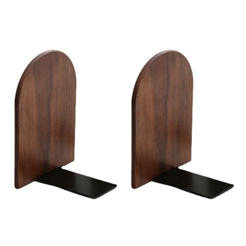 Fermalibri In Legno Fermalibri Antiscivolo per Scaffali Resistenti (2 Pezzi)