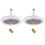 2X Ventilatore da Soffitto con Telecomando e Luce 30W LED Fan Fan  Silent Ventilatore da Soffitto Convertitore E27 Base Grigio 1