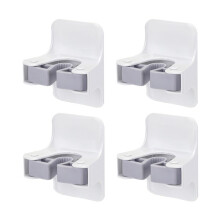 Broom Holder Wall Mounted Broom Holder Traceless Strong Adhesive Hook Wall Rack Punch-Free Broom Holder Rack