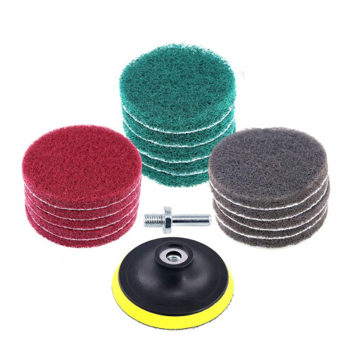 16 PeçAs de 4 Polegadas, Escova EléTrica, EsfregãO de Azulejos, Kit de Limpeza com Suporte de Disco de 4 Polegadas, 3 Rigidez Diferente 1