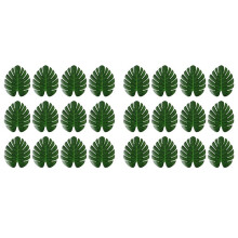 24X KüNstliche Tropische PalmenbläTter, Dschungel-Party-Dekoration, Tier-Sommer-Hawaii-Hochzeit, Heim-Tischdekoration M