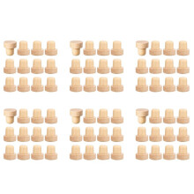 Wine Bottle Corks T Shaped Cork Plugs for Wine Cork Wine Stopper Reusable Wine Corks Wooden and Rubber (72 Pieces)