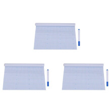 3X Schaelen und Haften Weisswandtafel PVC Tafel Wandaufkleber Frei Textmarker 45cmx200cm / Stueck Gross Fuer Kinderzimmer B17