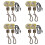 Ceiling Fan Light  Zing Ear ZE-109 Two-Wire Light  with Pull Cords for Ceiling Light Fans Lamps 8Pcs Bronze 1