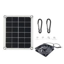 Solar Panel Powered Fan Ventilator 10w Exhaust Fan for Greenhouse Motorhome House Chicken House for Pets