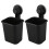 2 PC Suction Cup Toothbrush Cup Holder Rack Plastic Holder Toothpaste Storage Box for Kitchen Bathroom Toilet Black 1