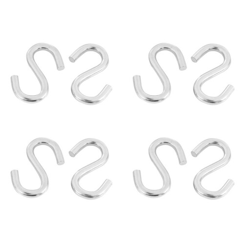8-Pack Heavy-Duty S Shaped Hooks Hammock S Hooks Utility Hooks, 3-Inch Long