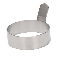 8 Pcs Egg Frying Rings Stainless Steel Omelette Model Pancake Rings Perfect Circle Round Fried Poach Mould with Handle S