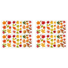 12X Thanksgiving Fall Leaves Window Clings Window Decals Fall Clings for Glass Window Seasonal Autumn Decoration