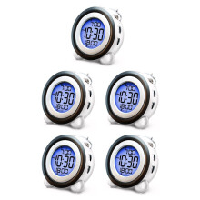 5X Digital Alarm Clock, Date Display Twin Bell Very Loud for Heavy Sleepers Dual Alarm Backlight for Teens