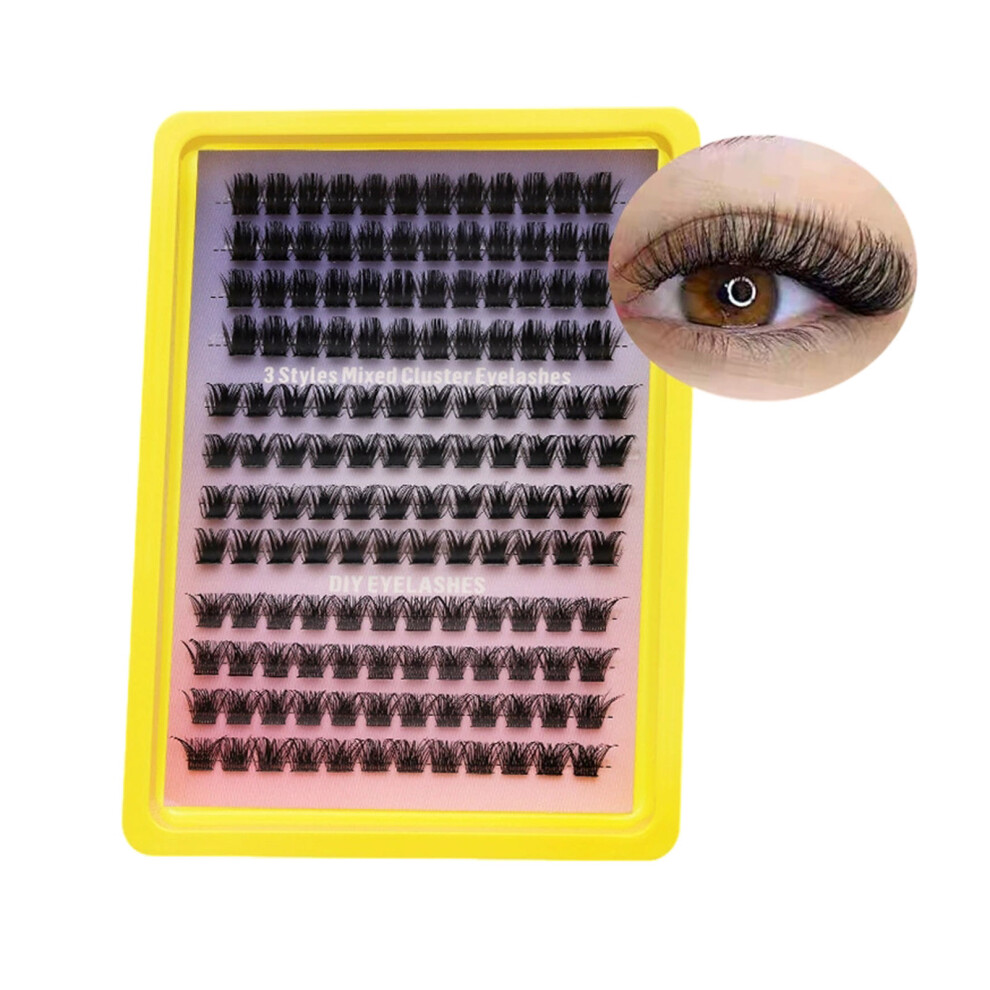 Roc-Electron (Qfw02) Heat-Bonded Diy Cluster Lashes For Full Look