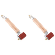 2X Seam Roller, 40mm Silicone Seam Roller with 6mm Brass Detail Penny Roller, for PVC/EPDM Single Ply Roofing Tape A