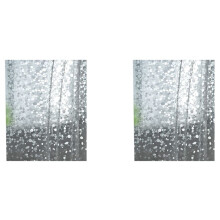 2X Transparentes Duschvorhangfutter, Kieselmuster Leichter Kunststoff-Badezimmer-Duschvorhang