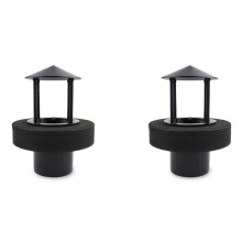 2X Flytande Dimdispenser Ultraljudsluftfuktare Generatorer Nebulisator Water Fountain Mist Maker för Pool Pond (Svart)