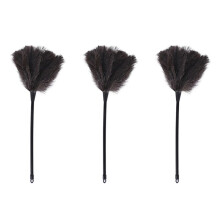 3X Plumeau en Plume D'Autruche avec Long Manche en Plastique Brosse de Nettoyage Outil de Nettoyage Domestique pour Plumeau