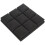 2Pcs 25X25X5cm Wallpaper Sticker Practical Acoustic Foam Panel Sound Stop Absorption Sponge Solid Sponge (Black) 4