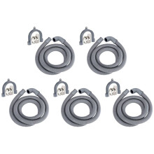 5X Washing Machine Hose Drain Hose Washing Machine 2.5M Drain Hose Extension for Washing Machines Dishwashers Dryers