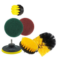 6 Pcs 1/4inch Shank Drill Brush Bits Set Cleaning Kit Electric for Car Kitchen Tile Carpet Drill Brush Attachments