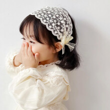 Girls Lace Hairbands Cute Elegant Retro Beige Handcrafted Party Accessory