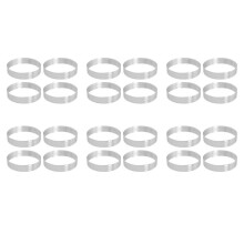 24Pcs Circular Porous Tart Ring Bottom Tower Pie Cake Mould Baking Tools Heat-Resistant Perforated Cake Mousse Ring,10cm