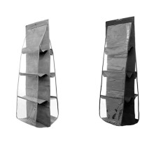 2PCS Handbag Hanging Storage Bag Storage Hanging Bag Non-Woven Multi-Layer Wardrobe Storage Dustproof Storage Bag