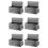 6PCS Quilt Organizer Box Foldable Portable Closet Stackable Bins Non Woven Clothes Storage Blankets Collecting Case-Gray 1