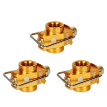 3X Camping Gas Saver Gas Converter Shifter Refill Flat Tank Conversion Adapter Camping Gas Adapter Valve,Gold