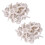 40 pcs plastic heavy wall picture frame hooks hangers 3-pin small white 1