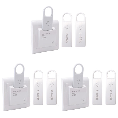 3X High Grade Hotel Magnetic Card   Saving  Insert Key for Power with 9 Card