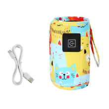 USB-MilchwasserwäRmer, Reise-Kinderwagen, Isolierte Tasche, Tragbar, Baby-FlaschenwäRmer für Kleinkinder im Freien, Winter-Gelb