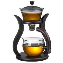 Lazy Glass Tea Set Semi Automatic Drip with Infuser Glass Teapot Set Magnetic Teapot Teacup Set Glassware