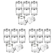 Paint Bucket Clear Bucket with Metal Lids and Handle Decorative Clear Plastic Bucket Storage Clear Paint Can 24 Pack