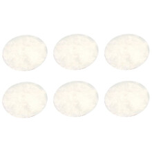 6X Faux Sheepskin Wool Carpet 30 x 30 cm Fluffy Soft Longhair Decorative Carpet Cushion Chair Sofa Mat (Round White)