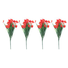 4 Bossen Kunstmatige Nepbloemen Imitatie Anthurium Planten Plastic Heesters Struiken Groen Binnen Buiten Hangende Plantenbak Huisdecoratie