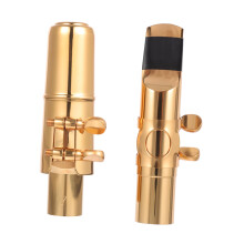 Gold Plated Brass Alto Saxophone Mouthpiece with Smooth Surface and Durable Construction for Musicians