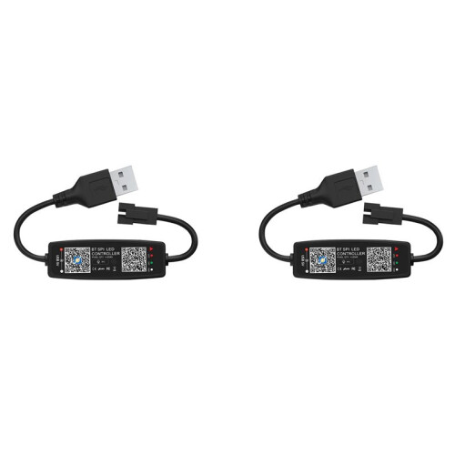2X WS2812B LED Controller  APP Control Music Controller for SK6812 WS2811 WS2812 LED Pixel Light Strip USB 5V