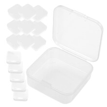 50pcs Clear Bead Storage Box Set Plastic Organizer for Jewelry Beads and Small Parts