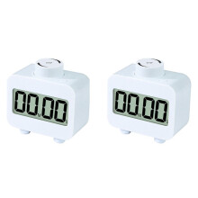 2X Timer Digitale Timer da Cucina Rotativo Visivo Timer da Cucina Veloce Impostabile Conto Alla Rovescia e Timer con Suoneria o Luci Lampeggianti