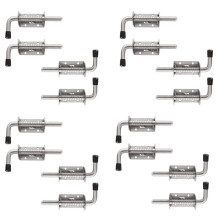 16 Pack 5 Inch Spring Loaded Pin 304 Stainless Steel Bolt Thickened 2mm Door Lock, Brushed Finished