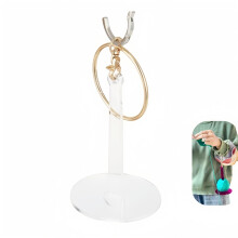 Yarn Holder Organizer with 360 Rotating Tray, Tangle Feeding, ClipOn & Wrist Strap, White Acrylic