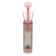 Magnetic Needle Case with Quick Access Hold, Pink Sewing Needle Holder for Quilting, Embroidery and Travel