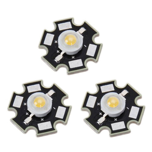 3X 3W Power Star LED Licht Lampe Perle - Warmweiss